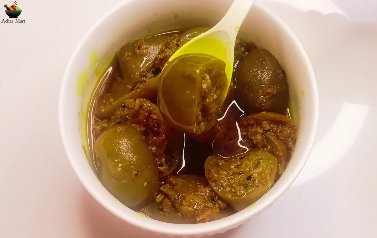 "Spicy and tangy lime pickle by Achar Mart."