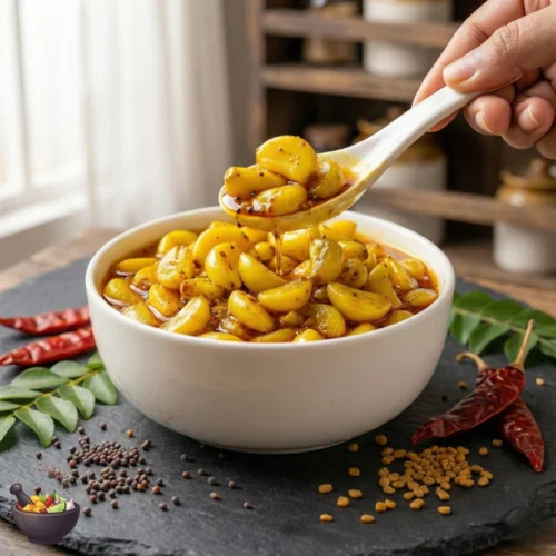 Garlic Pickle in Mustard Oil