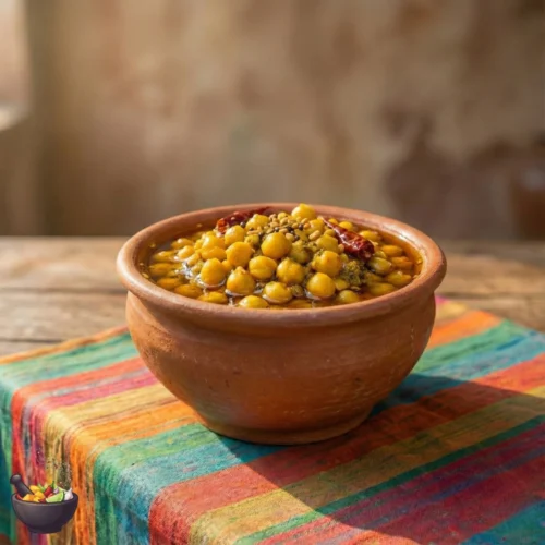White Chickpea Pickle in Mustard Oil